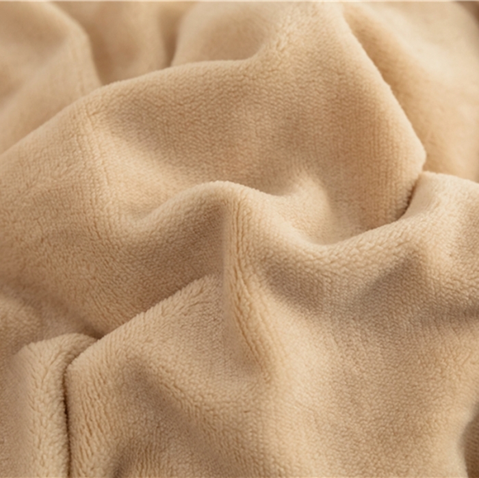 91家纺网 家纺一手货源 找家纺 棉眠 2020新款秋冬纯色牛奶绒四件套 杏仁色+亮黄色