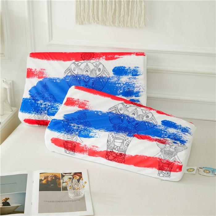 91家纺网 家纺一手货源 找家纺 独立原创正品亚洲象天然乳胶枕单人成人枕头按摩颈椎保健枕