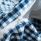91家纺网 家纺一手货源 找家纺 尚品本色 2022新款水洗棉套件系列-单被套 蓝白小格