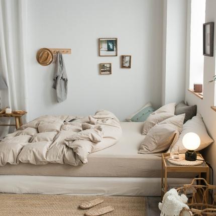 91家纺网 家纺一手货源 找家纺 （总）尚品本色 2022新款水洗棉套件系列-单床笠