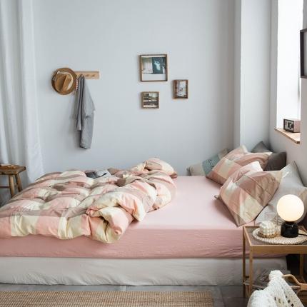 91家纺网 家纺一手货源 找家纺 （总）尚品本色 2022新款水洗棉套件系列-单床笠