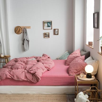 91家纺网 家纺一手货源 找家纺 （总）尚品本色 2022新款水洗棉套件系列-单床笠