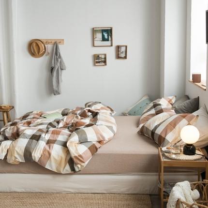 91家纺网 家纺一手货源 找家纺 （总）尚品本色 2022新款水洗棉套件系列-单床笠