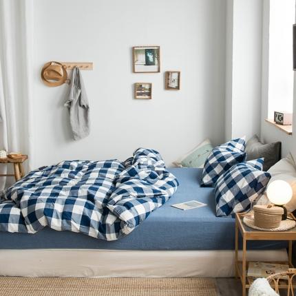 91家纺网 家纺一手货源 找家纺 （总）尚品本色 2022新款水洗棉套件系列-单床笠