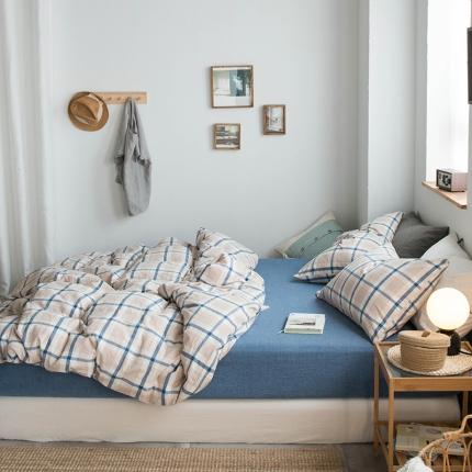 91家纺网 家纺一手货源 找家纺 （总）尚品本色 2022新款水洗棉套件系列-单床笠