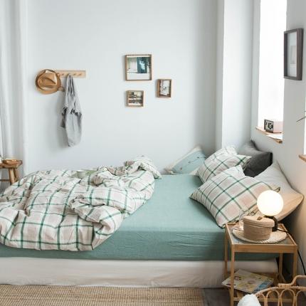 91家纺网 家纺一手货源 找家纺 （总）尚品本色 2022新款水洗棉套件系列-单床笠