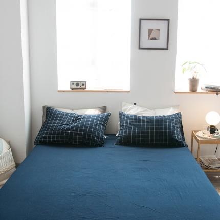 91家纺网 家纺一手货源 找家纺 尚品本色 2022新款水洗棉套件系列-单床单 暖冬格