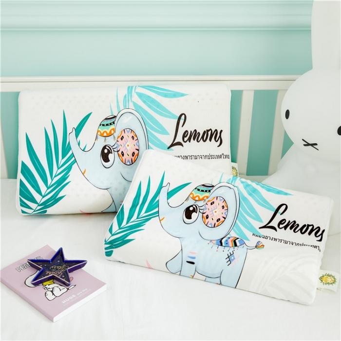 91家纺网 家纺一手货源 找家纺 独立原创亚洲象天然儿童乳胶枕大小童幼儿园学生枕