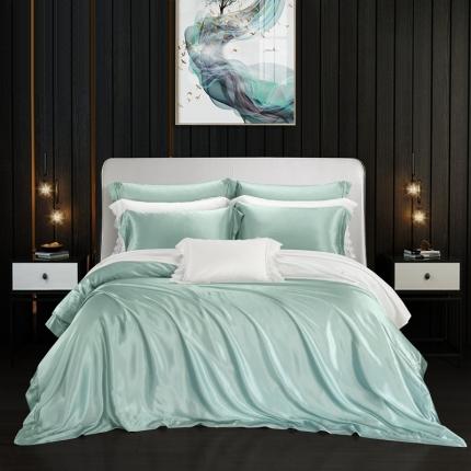 91家纺网 家纺一手货源 找家纺 （总）赫本真丝馆 2025新款素色全真丝系四件套