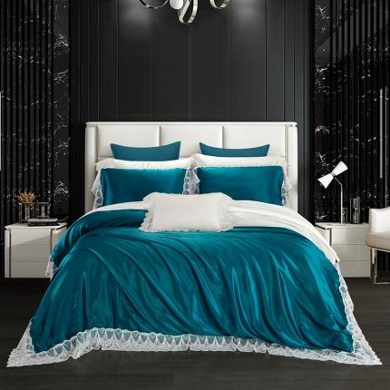 91家纺网 家纺一手货源 找家纺 （总）赫本真丝馆 2025新款素色全真丝系四件套