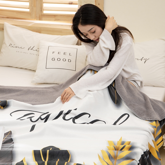 91家纺网 家纺一手货源 找家纺 宅部落婴肤绒小兔绒双面毯披肩毯办公毯车毯毛毯盖毯 热带风情