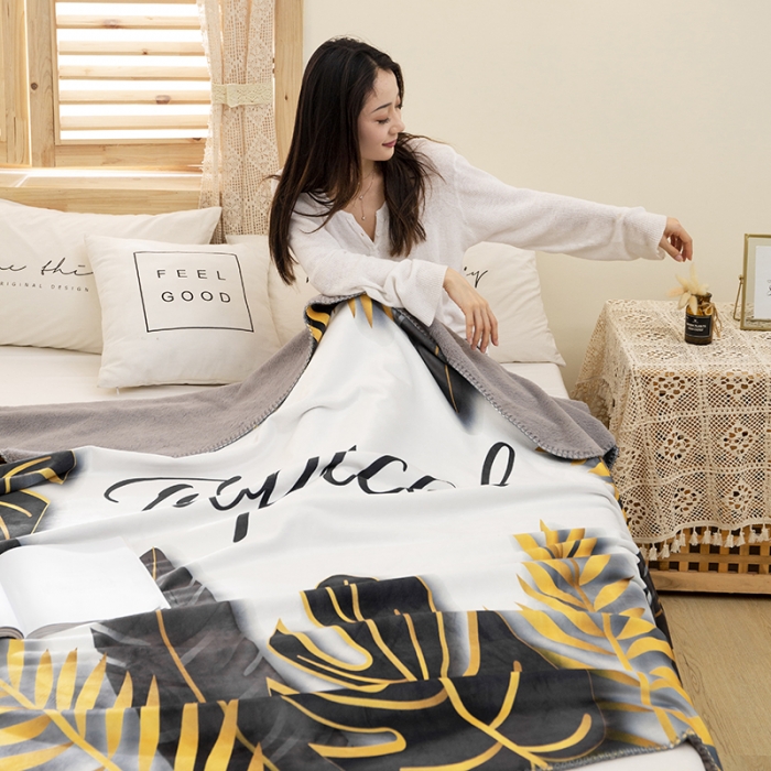 91家纺网 家纺一手货源 找家纺 宅部落婴肤绒小兔绒双面毯披肩毯办公毯车毯毛毯盖毯 热带风情