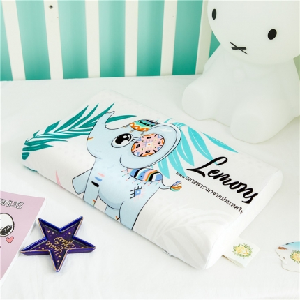 91家纺网 家纺一手货源 找家纺 独立原创亚洲象天然儿童乳胶枕大小童幼儿园学生枕