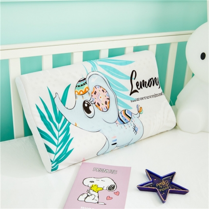 91家纺网 家纺一手货源 找家纺 独立原创亚洲象天然儿童乳胶枕大小童幼儿园学生枕