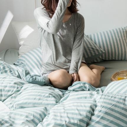 91家纺网 家纺一手货源 找家纺 （总）尚品本色 2022新款针织棉套件系列-单品被套