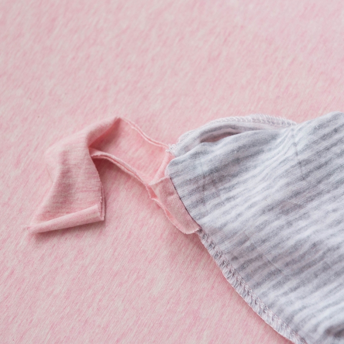 91家纺网 家纺一手货源 找家纺 尚品本色 2022新款针织棉套件系列-单品被套 粉灰细条