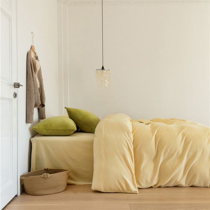 91家纺网 家纺一手货源 找家纺 （总）棉眠 2020新款秋冬纯色牛奶绒四件套