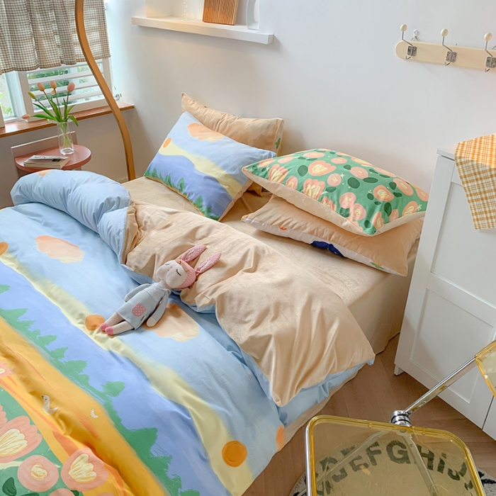 91家纺网 家纺一手货源 找家纺 （总）澳萝拉 2020新款棉加绒印花四件套