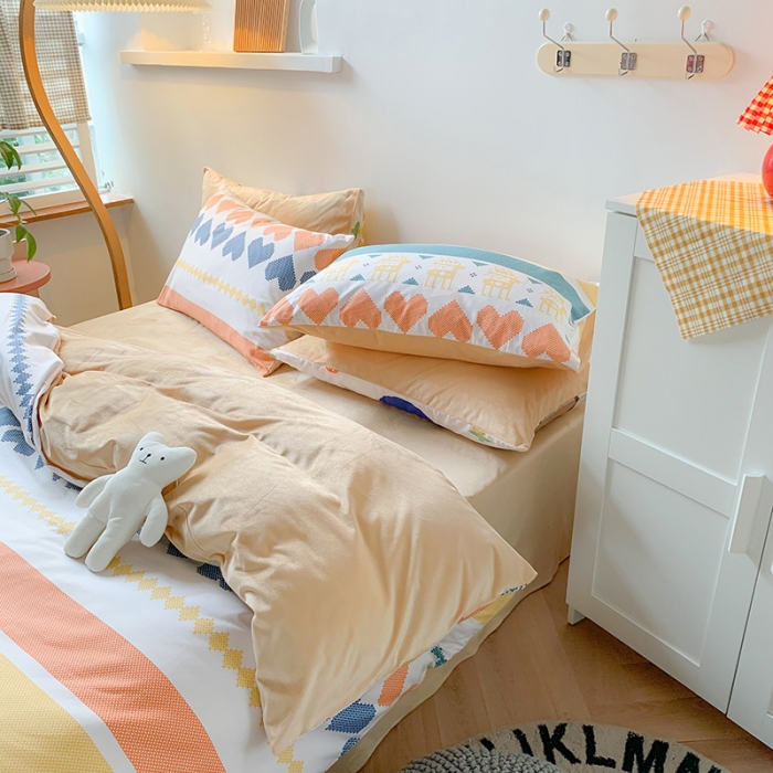 91家纺网 家纺一手货源 找家纺 澳萝拉 2020新款棉加绒印花四件套 波西时光