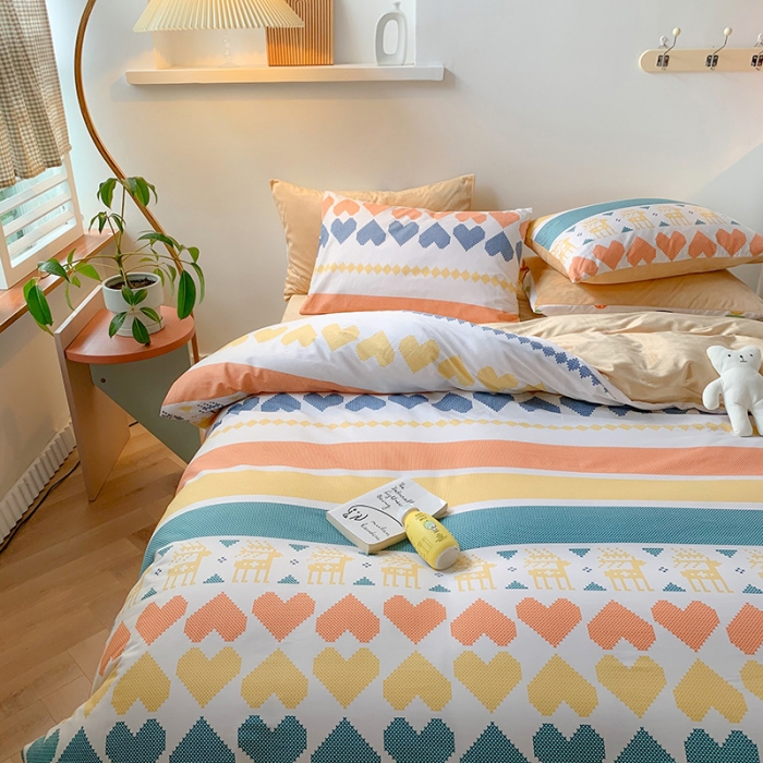 91家纺网 家纺一手货源 找家纺 澳萝拉 2020新款棉加绒印花四件套 波西时光