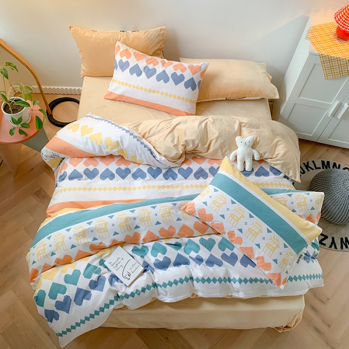 91家纺网 家纺一手货源 找家纺 澳萝拉 2020新款棉加绒印花四件套 波西时光