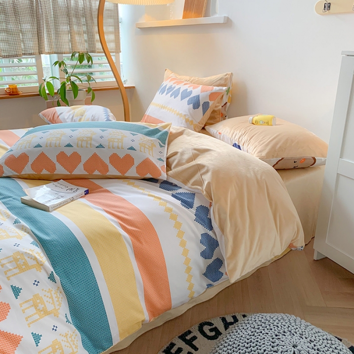 91家纺网 家纺一手货源 找家纺 澳萝拉 2020新款棉加绒印花四件套 波西时光