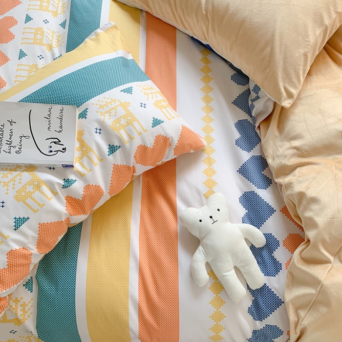 91家纺网 家纺一手货源 找家纺 澳萝拉 2020新款棉加绒印花四件套 波西时光