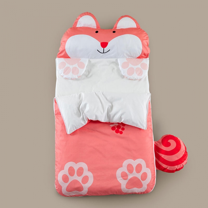 91家纺网 家纺一手货源 找家纺 小芽家居 2024新款全棉宝宝加大睡袋 花鼠