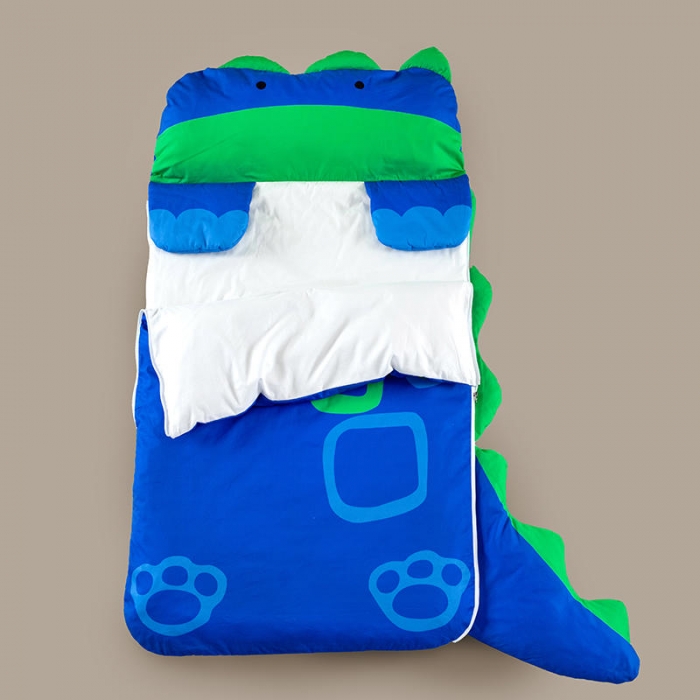 91家纺网 家纺一手货源 找家纺 小芽家居 2024新款全棉宝宝加大睡袋 恐龙