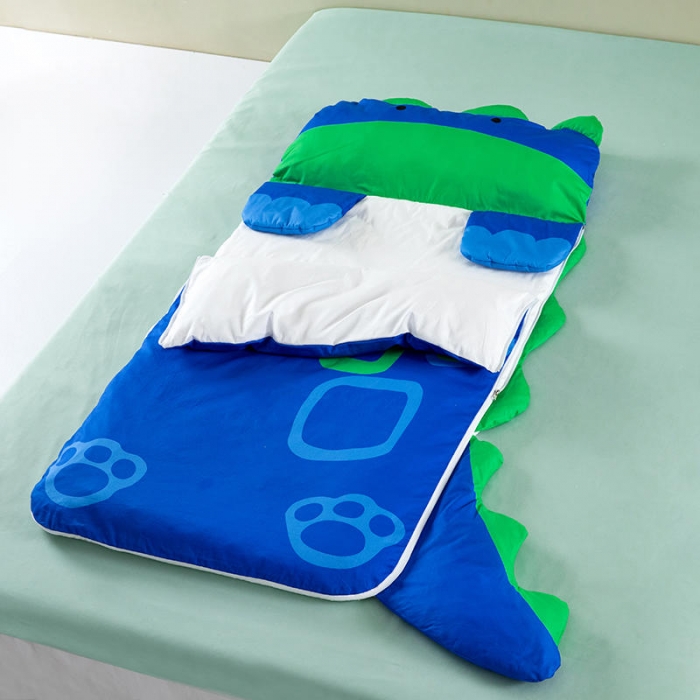 91家纺网 家纺一手货源 找家纺 小芽家居 2024新款全棉宝宝加大睡袋 恐龙