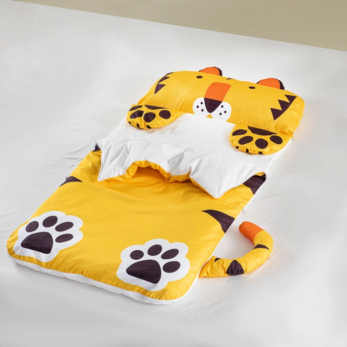 91家纺网 家纺一手货源 找家纺 小芽家居 2024新款全棉宝宝加大睡袋 老虎