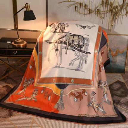 眠帛潮牌锦狐绒毛毯午睡毯北欧风小毯子单人空调毯盖毯（银狐绒） 圣殿战士