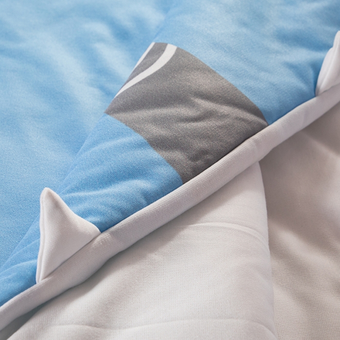 91家纺网 家纺一手货源 找家纺 小芽家居 2024新款亲肤针织棉宝宝睡袋 蓝大象