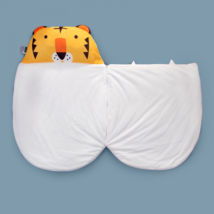 91家纺网 家纺一手货源 找家纺 小芽家居 2024新款亲肤针织棉宝宝睡袋 小老虎