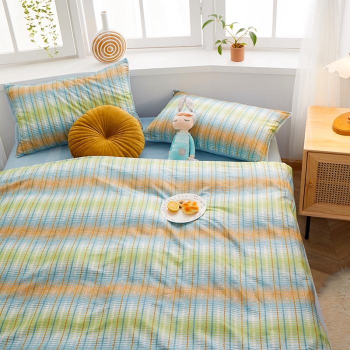 91家纺网 家纺一手货源 找家纺 （总）一米阳光 2020新款全棉加牛奶绒四件套