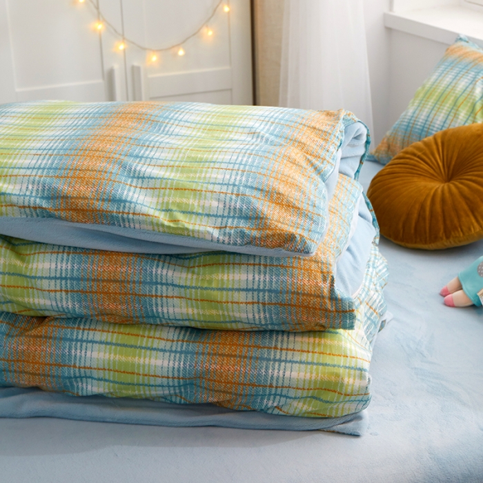 91家纺网 家纺一手货源 找家纺 （总）一米阳光 2020新款全棉加牛奶绒四件套