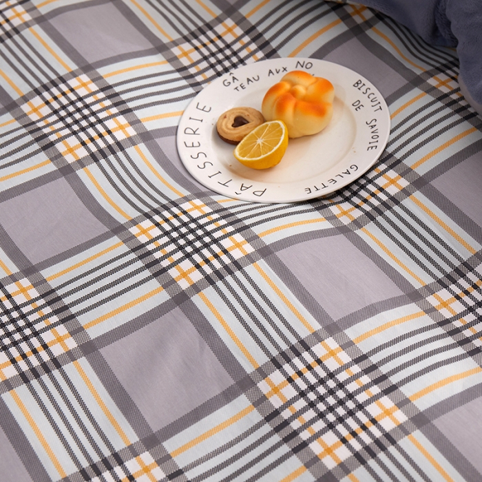 91家纺网 家纺一手货源 找家纺 一米阳光 2020新款全棉加牛奶绒四件套 绅士灰牛奶棉绒