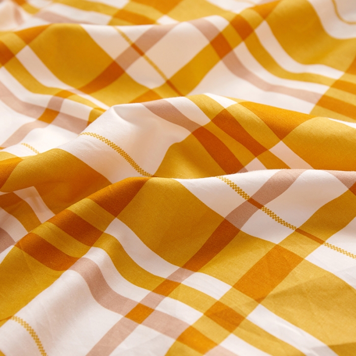 91家纺网 家纺一手货源 找家纺 一米阳光 2020新款全棉加牛奶绒四件套 甜橙黄牛奶棉绒