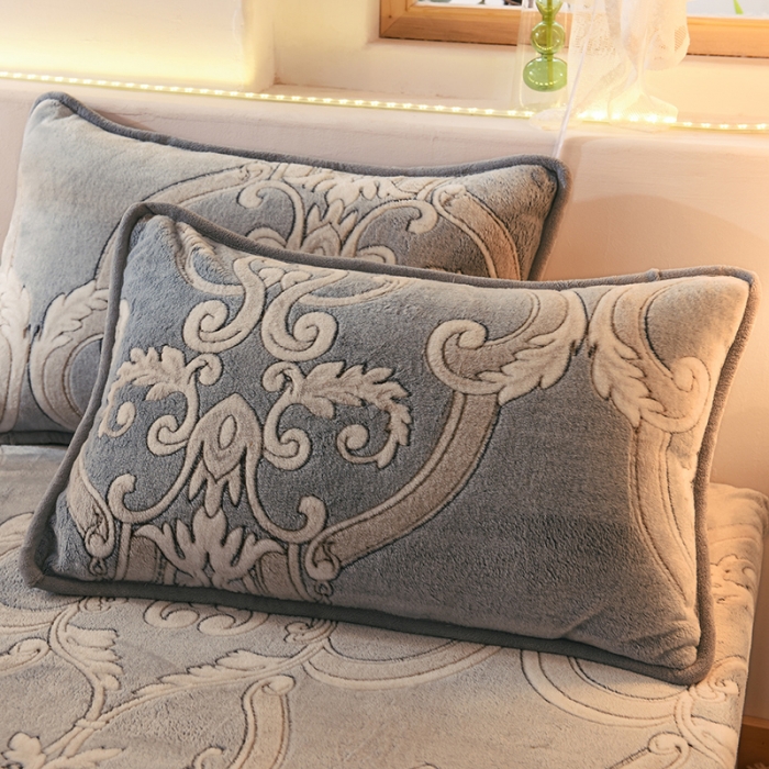 91家纺网 家纺一手货源 找家纺 甜之梦 2025新款310g雪花绒单品枕套 欧式经典