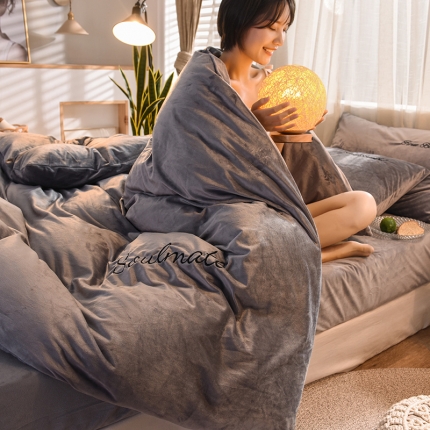 水晶绒四件套 恩和家纺