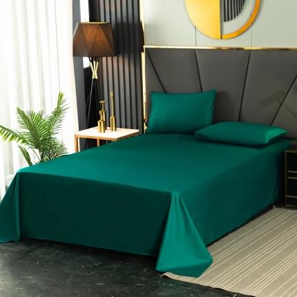 91家纺网 家纺一手货源 找家纺 欣喜来 2019新款40s简约全棉纯色单品床单 墨绿