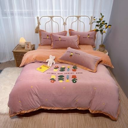 91家纺网 家纺一手货源 找家纺 （总）馨蕊家居 2021新款秋冬轻奢煦暖绒四件套