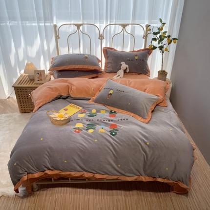 91家纺网 家纺一手货源 找家纺 （总）馨蕊家居 2021新款秋冬轻奢煦暖绒四件套