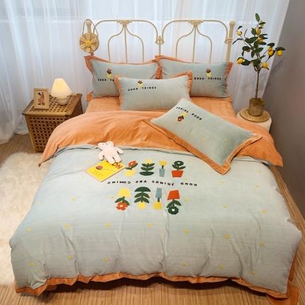 91家纺网 家纺一手货源 找家纺 （总）馨蕊家居 2021新款秋冬轻奢煦暖绒四件套