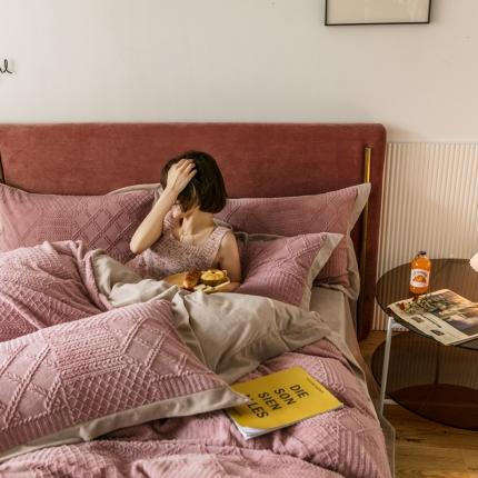 91家纺网 家纺一手货源 找家纺 （总）馨蕊家居 2021新款秋冬轻奢煦暖绒四件套