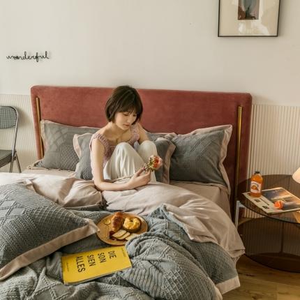 91家纺网 家纺一手货源 找家纺 （总）馨蕊家居 2021新款秋冬轻奢煦暖绒四件套