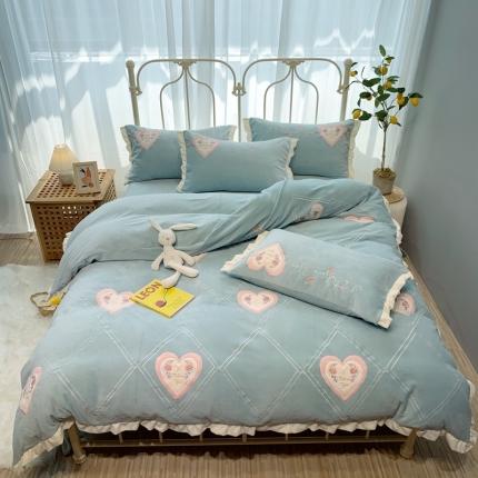 91家纺网 家纺一手货源 找家纺 （总）馨蕊家居 2021新款秋冬轻奢煦暖绒四件套