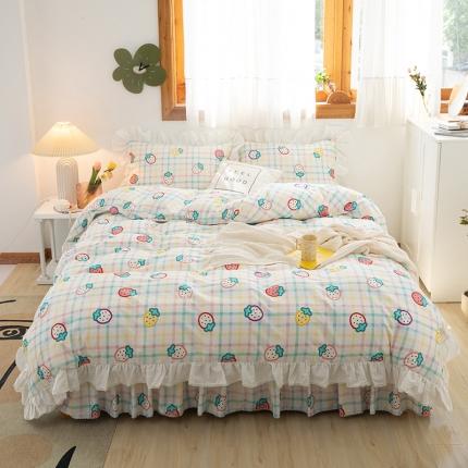 91家纺网 家纺一手货源 找家纺 （总）婳庭家居 2021新款韩版全棉床裙四件套