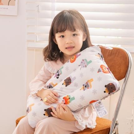 91家纺网 家纺一手货源 找家纺 十九色 2022新款豆豆绒可水洗定型枕儿童枕芯圣诞一只30*50cm