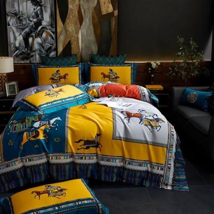 91家纺网 家纺一手货源 找家纺 （总）娇逸 2020新款100支全棉数码印花四件套